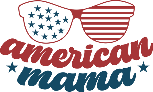 American mama svg, american mama usa glasses flag svg png, dxf cutting file
